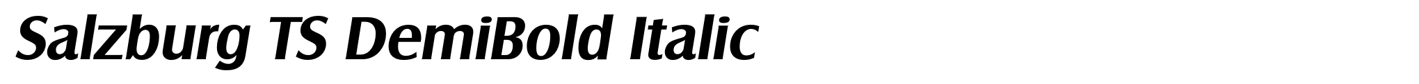 Salzburg TS DemiBold Italic image